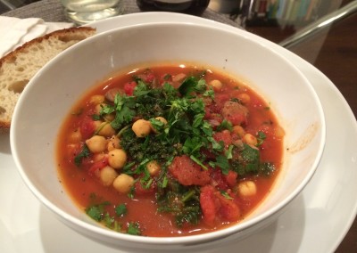 harira (lamb, chickpeas, spinach soup)