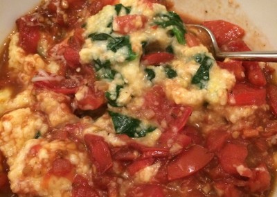 spinach polenta