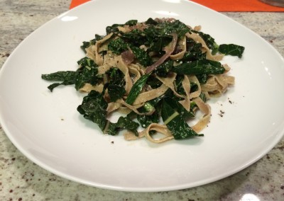 pasta with kale and onions