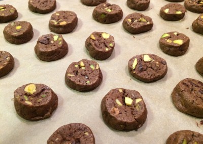chocolate pistachio cookies
