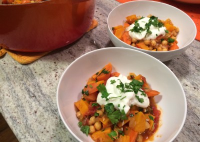 spicy chickpea stew with carrots and squash