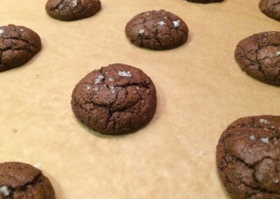 salted chocolate rye cookies